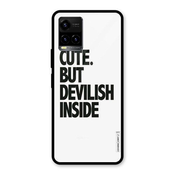 Cute But Devil Glass Back Case for Vivo Y21 2021