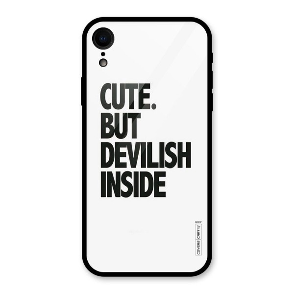 Cute But Devil Glass Back Case for XR