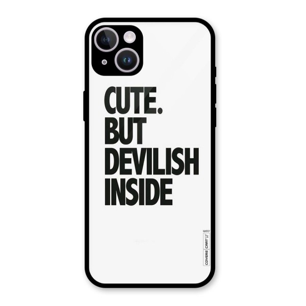 Cute But Devil Glass Back Case for iPhone 14 Plus