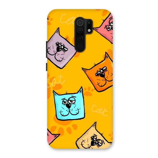 Cute Cat Pattern Back Case for Redmi 9 Prime