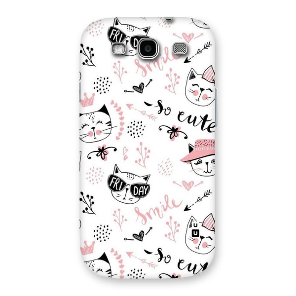 Cute Cat Swag Back Case for Galaxy S3 Neo