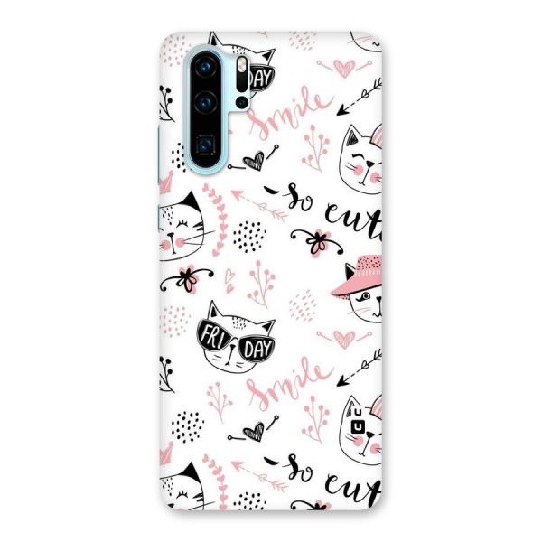 Cute Cat Swag Back Case for Huawei P30 Pro