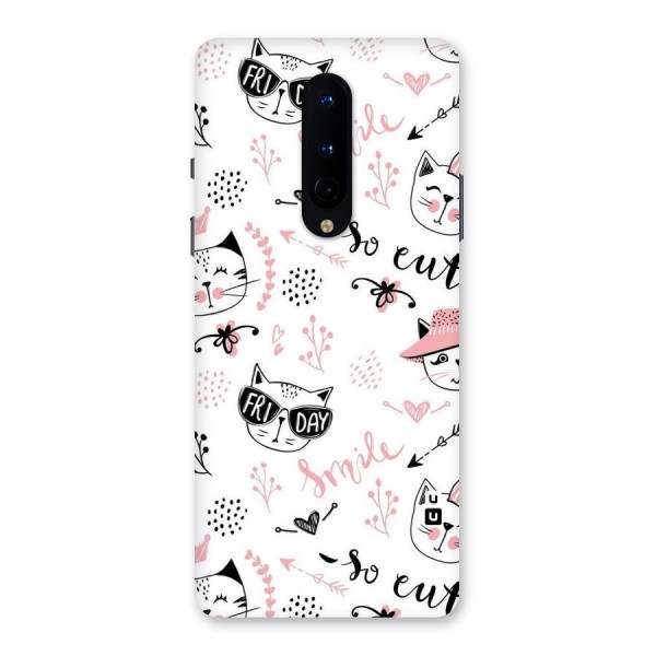 Cute Cat Swag Back Case for OnePlus 8