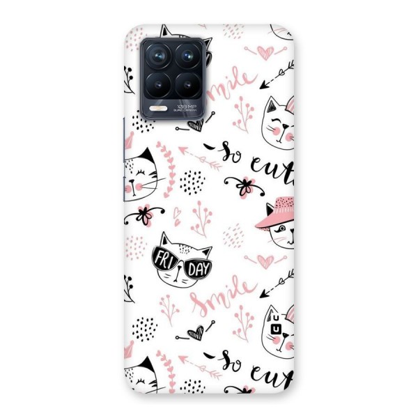 Cute Cat Swag Back Case for Realme 8 Pro