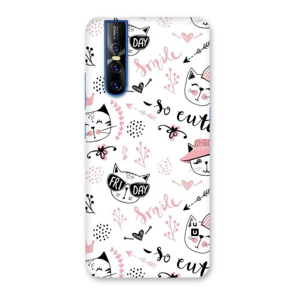 Cute Cat Swag Back Case for Vivo V15 Pro