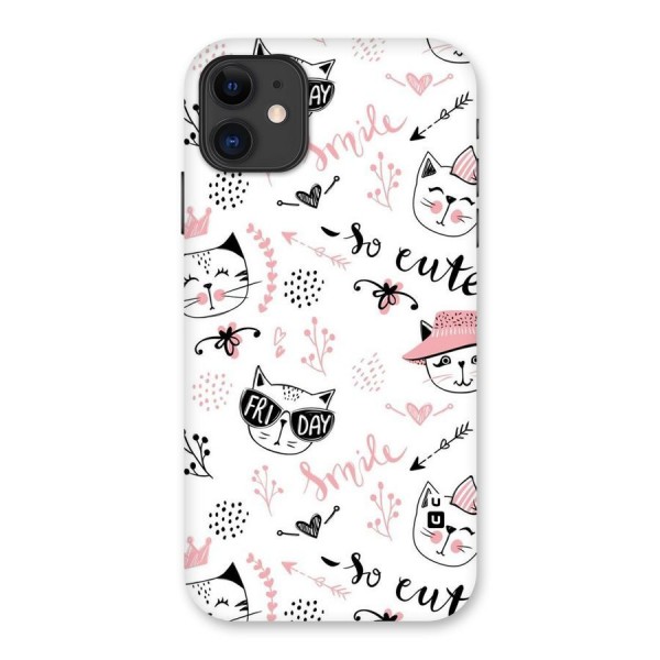 Cute Cat Swag Back Case for iPhone 11