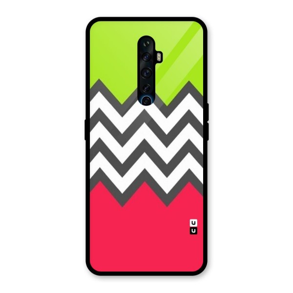 Cute Chevron Glass Back Case for Oppo Reno2 Z