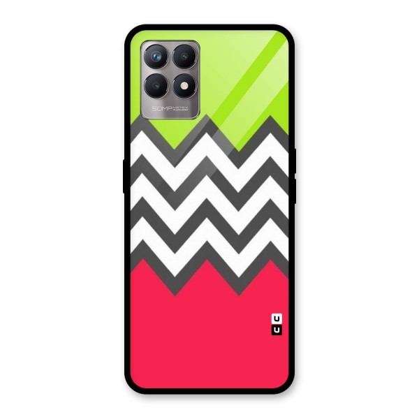 Cute Chevron Glass Back Case for Realme 8i