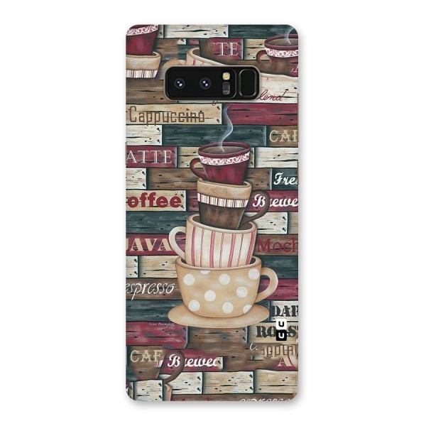 Cute Coffee Cups Back Case for Galaxy Note 8