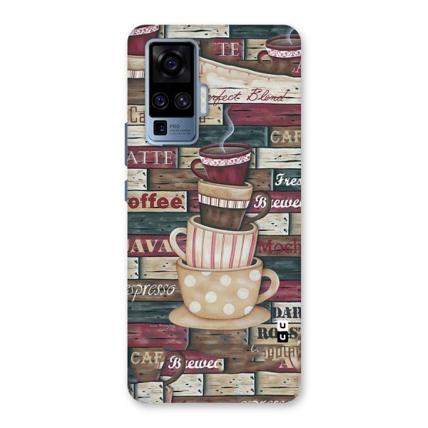 Cute Coffee Cups Back Case for Vivo X50 Pro