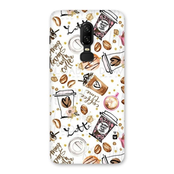 Cute Coffee Pattern Back Case for OnePlus 6