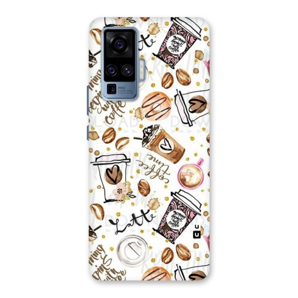 Cute Coffee Pattern Back Case for Vivo X50 Pro