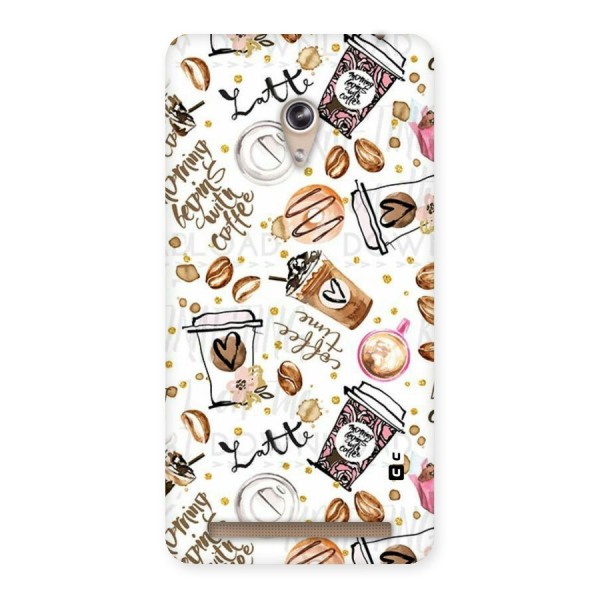 Cute Coffee Pattern Back Case for Zenfone 6