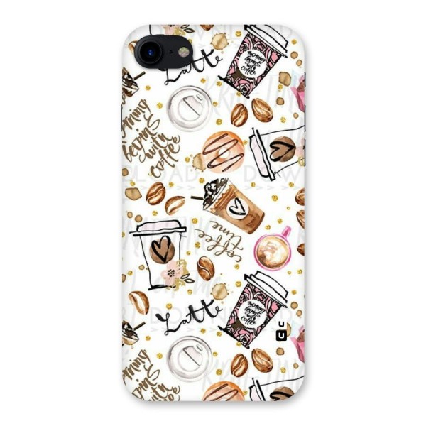 Cute Coffee Pattern Back Case for iPhone SE 2020