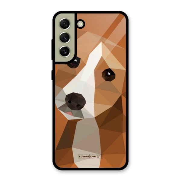 Cute Dog Glass Back Case for Galaxy S21 FE 5G