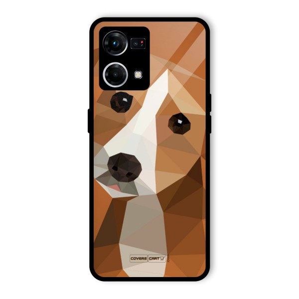 Cute Dog Glass Back Case for Oppo F21s Pro 4G