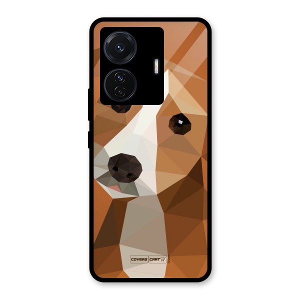 Cute Dog Glass Back Case for Vivo T1 Pro