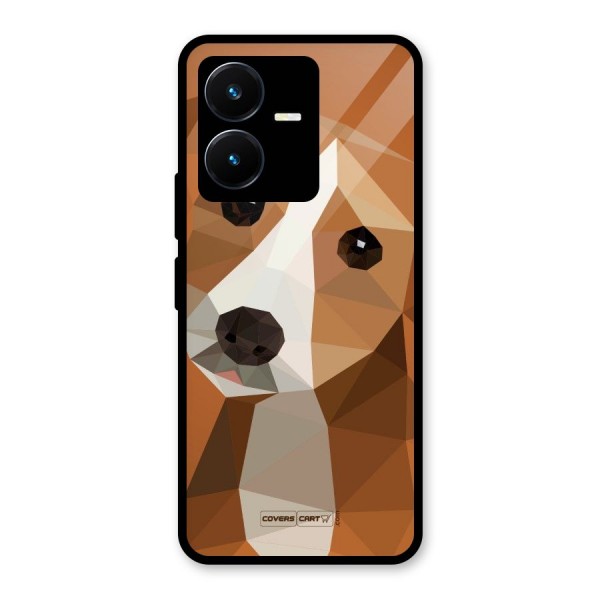 Cute Dog Glass Back Case for Vivo Y22