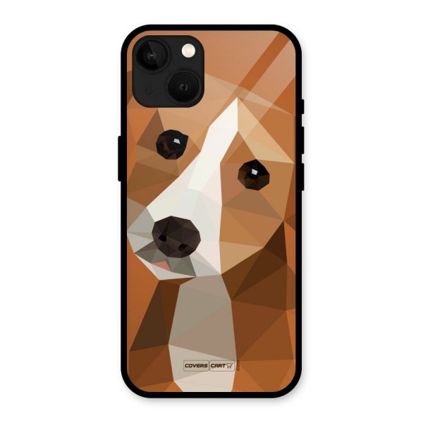 Cute Dog Glass Back Case for iPhone 13