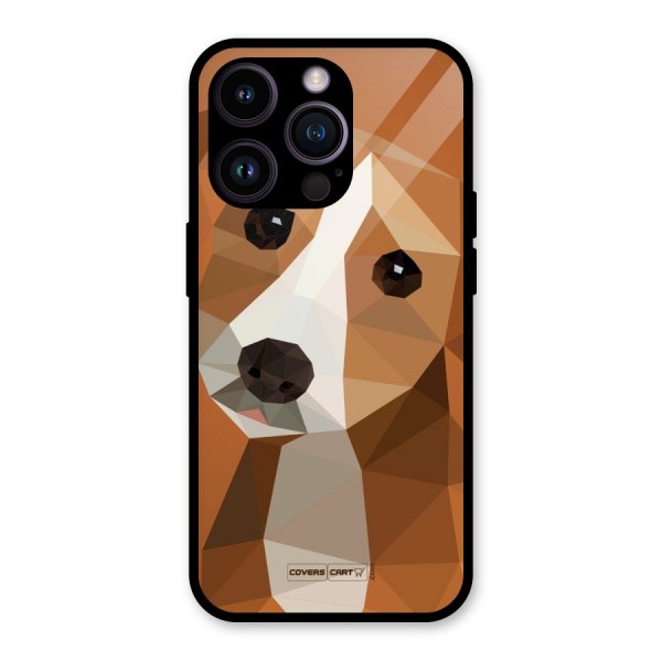 Cute Dog Glass Back Case for iPhone 14 Pro