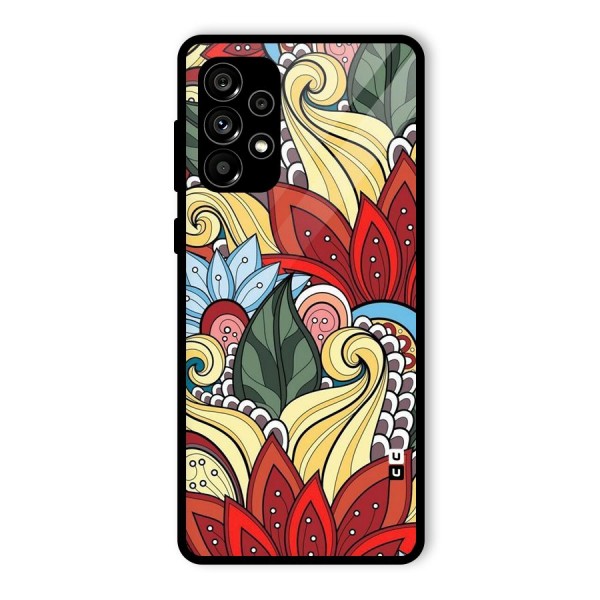 Cute Doodle Glass Back Case for Galaxy A73 5G