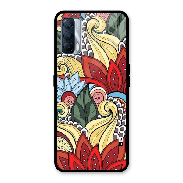 Cute Doodle Glass Back Case for Realme X7