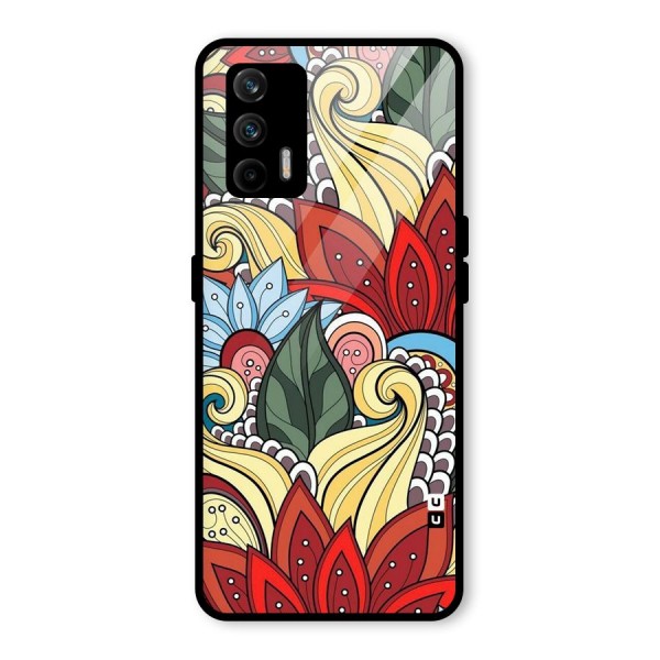 Cute Doodle Glass Back Case for Realme X7 Max