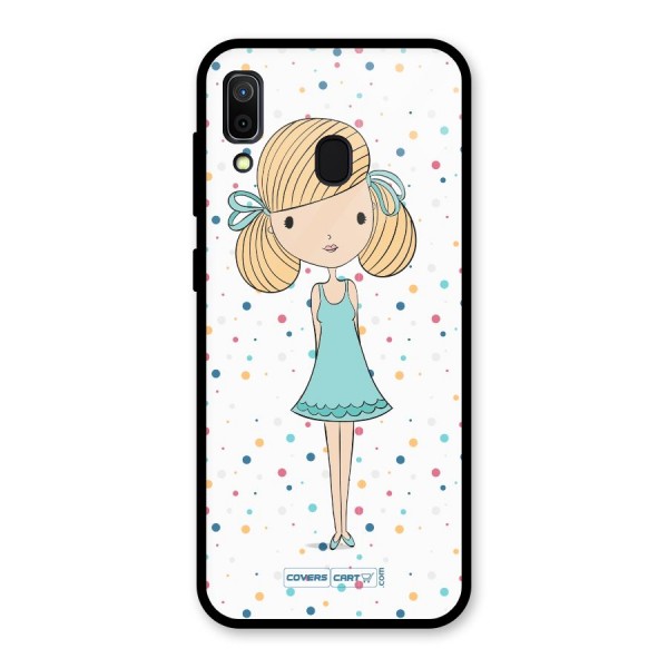 Cute Girl Glass Back Case for Galaxy A30