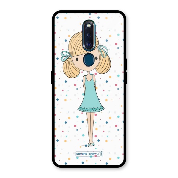 Cute Girl Glass Back Case for Oppo F11 Pro