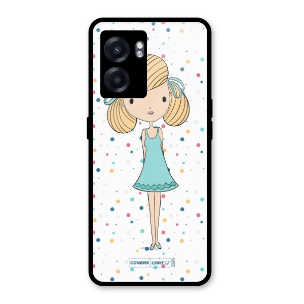 Cute Girl Glass Back Case for Oppo K10 (5G)