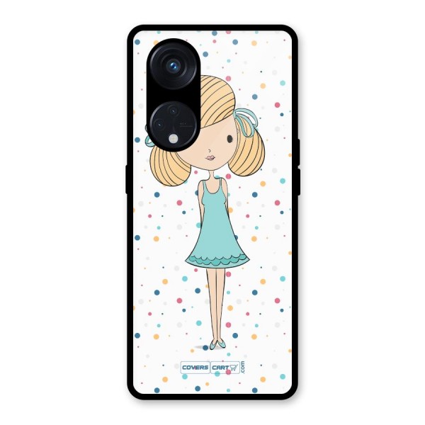 Cute Girl Glass Back Case for Reno8 T 5G