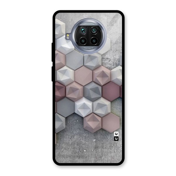 Cute Hexagonal Pattern Glass Back Case for Mi 10i