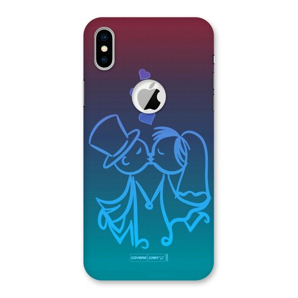 Cute Love Back Case for iPhone XS Logo Cut