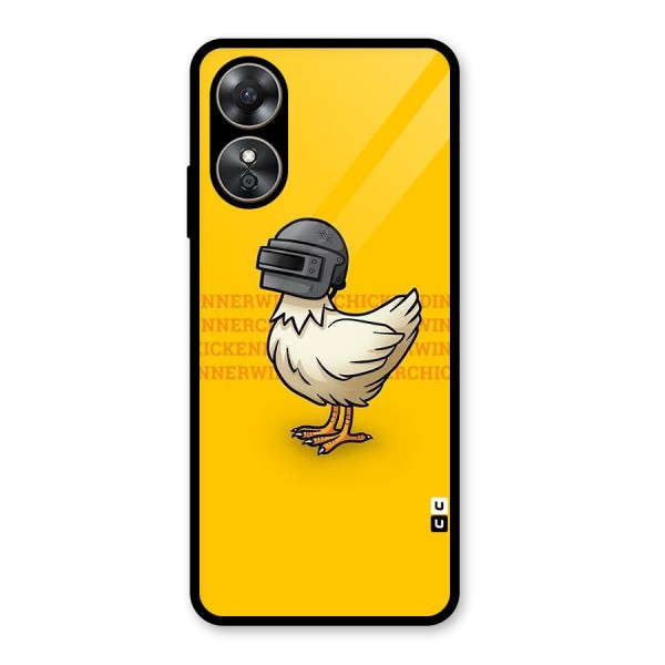 Cute Mask Glass Back Case for Oppo A17