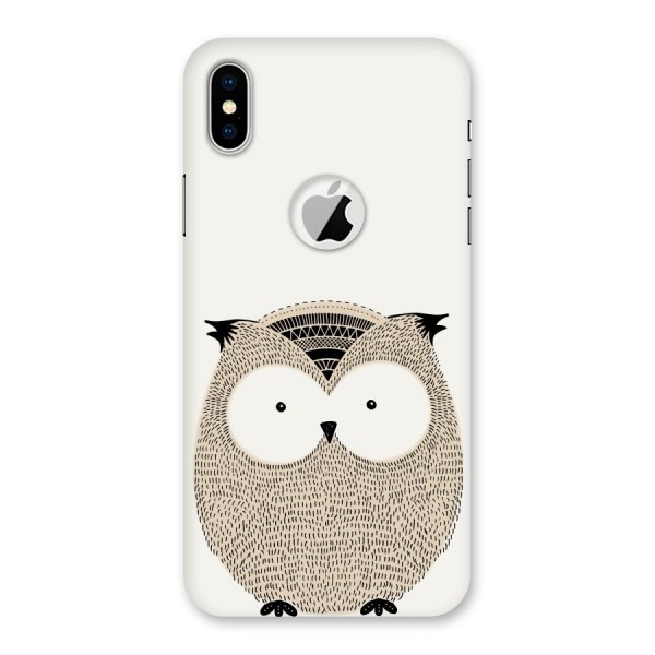 Cute Owl Back Case for iPhone XS Logo Cut