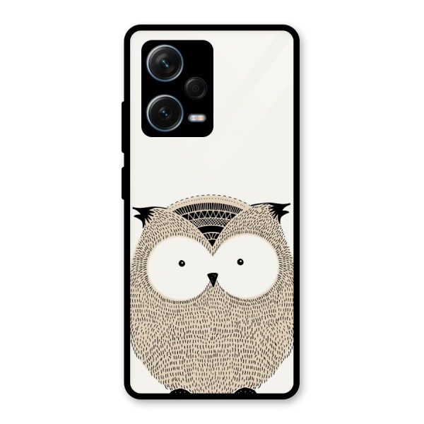 Cute Owl Glass Back Case for Redmi Note 12 Pro Plus 5G
