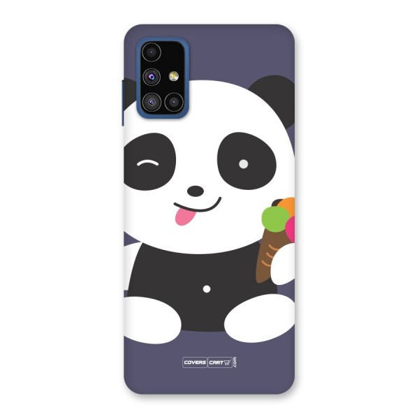 Cute Panda Blue Back Case for Galaxy M51