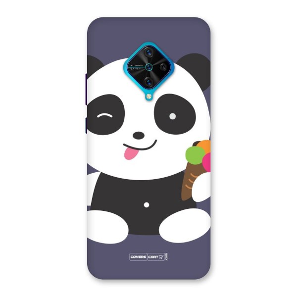 Cute Panda Blue Back Case for Vivo S1 Pro