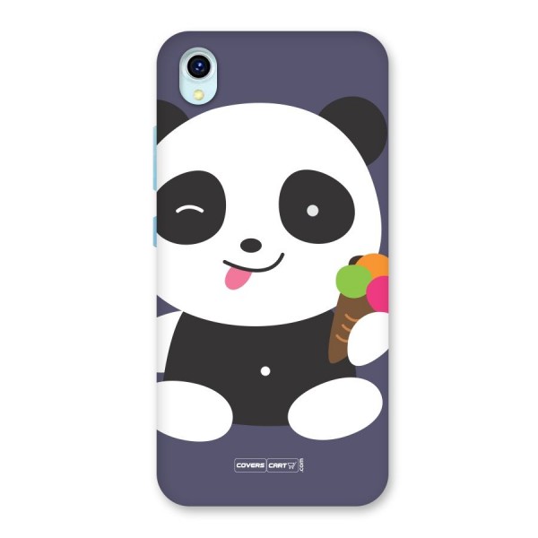 Cute Panda Blue Back Case for Vivo Y1s