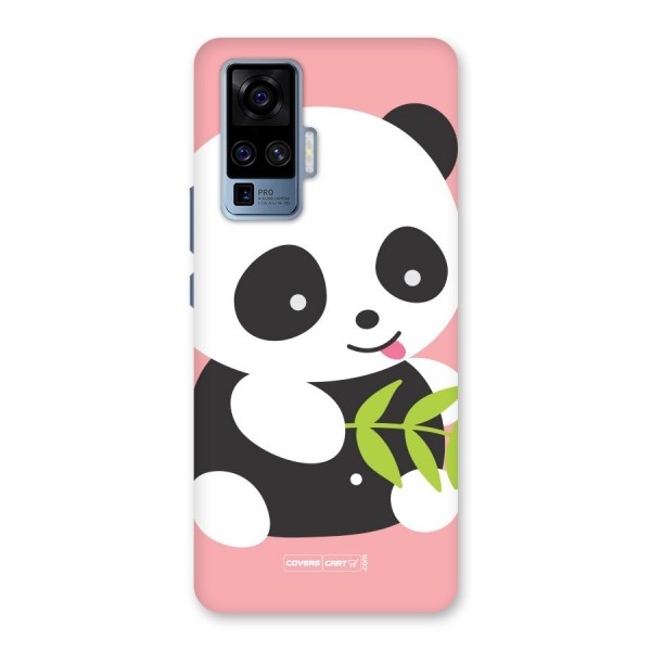 Cute Panda Pink Back Case for Vivo X50 Pro