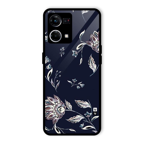 Cute Petals Glass Back Case for Oppo F21s Pro 4G