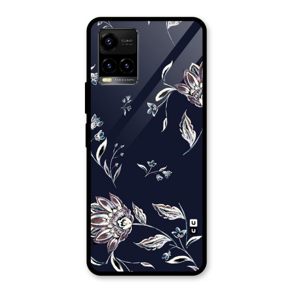 Cute Petals Glass Back Case for Vivo Y21G