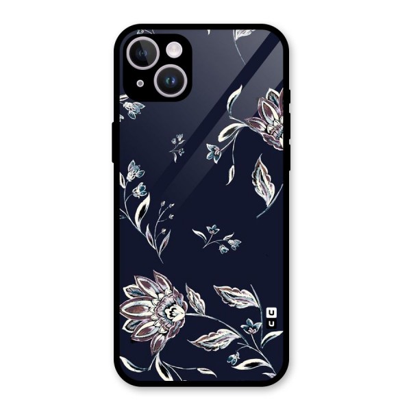 Cute Petals Glass Back Case for iPhone 14 Plus