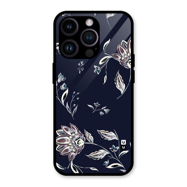 Cute Petals Glass Back Case for iPhone 14 Pro