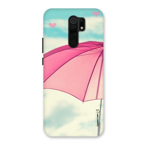 Cute Pink Umbrella Back Case for Redmi 9 Prime