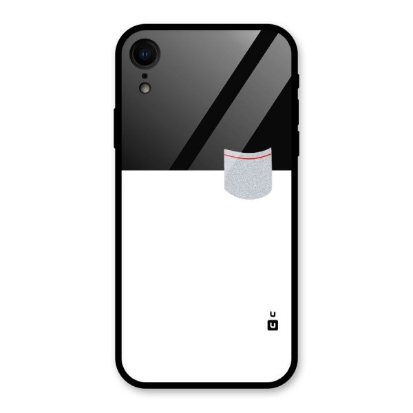 Cute Pocket Simple Glass Back Case for XR