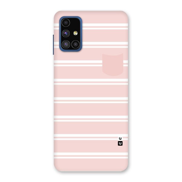 Cute Pocket Striped Back Case for Galaxy M51