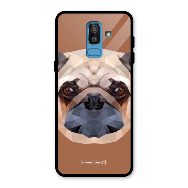 Cute Pug Glass Back Case for Galaxy J8