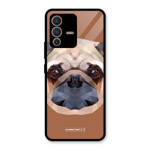 Cute Pug Glass Back Case for Vivo V23 5G