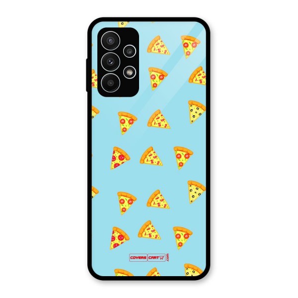 Cute Slices of Pizza Glass Back Case for Galaxy A23